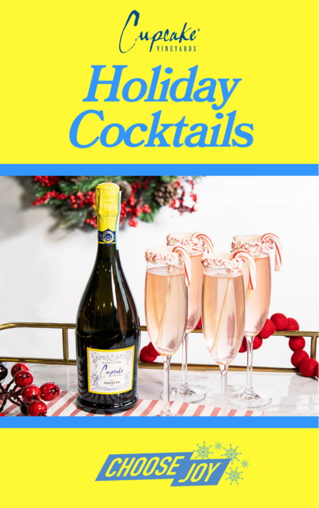 The cover of Cupcake Vineyards' Holiday Cocktail Booklet