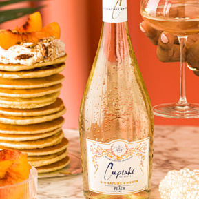 Signature Sweet Peach with Stacked Pancakes